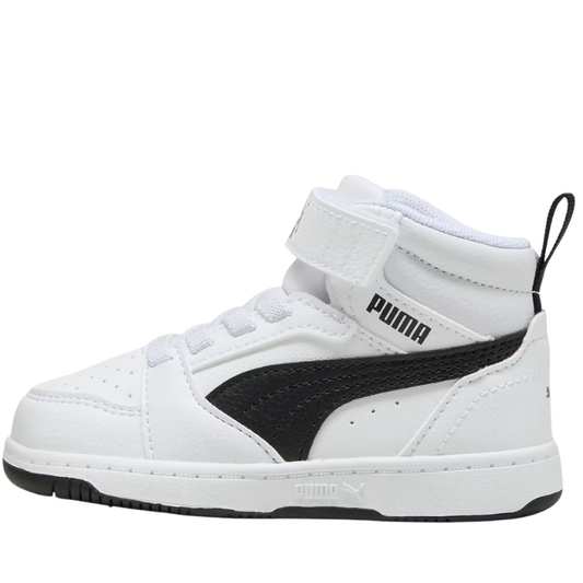 Puma Rebound Scarpe da Bambino a stivaletto con strappo ART.V6 MID AC + PS Col.Bianco