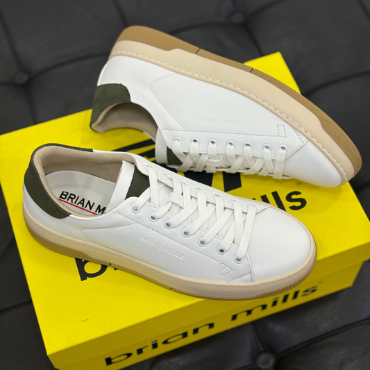 Brian Mills Scarpe da Uomo in pelle Col.Bianco