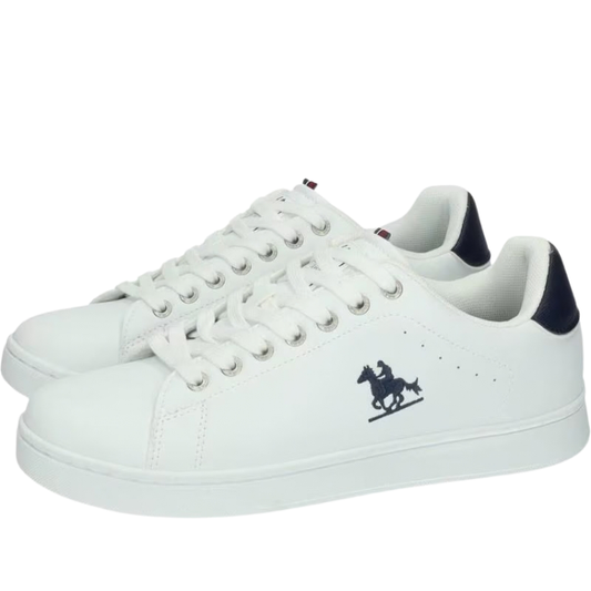 U.S.GRAND POLO EQUIPMENT E APPAREL Scarpe da Uomo in pelle Art.GPM23185L-62 Col.Bianco