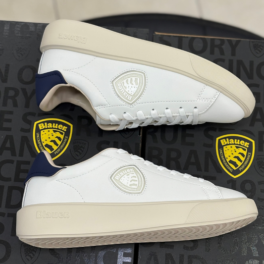 Blauer Scarpe da Uomo Art.F6BUCK14/LEA Col.Bianco