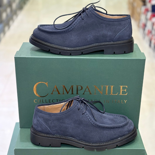 Campanile Collection modello Ingegnere Scarpe da Uomo in camoscio Col.Blu Navy