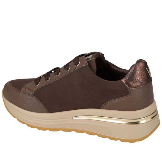 Valleverde Scarpe da Donna in pelle con cerniera laterale Art.V35350 Col.Marrone