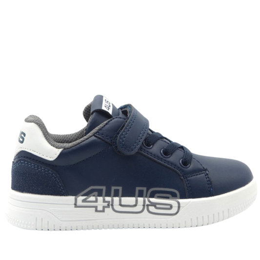 4US Paciotti Scarpe da Bambino con strappo e laccio elastico Art.K251037 Col.Blu
