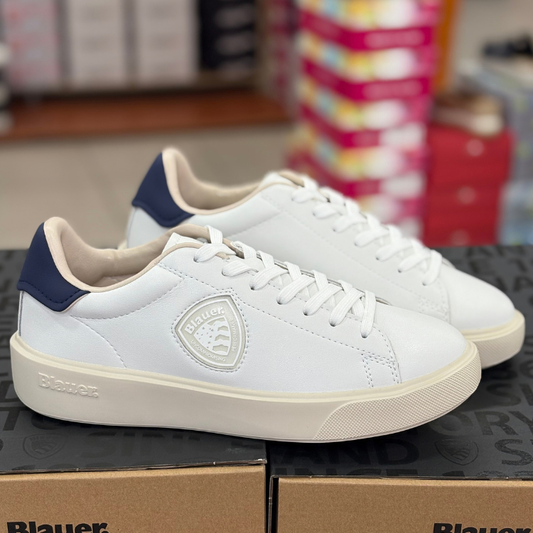 Blauer Scarpe da Uomo Art.F6BUCK14/LEA Col.Bianco