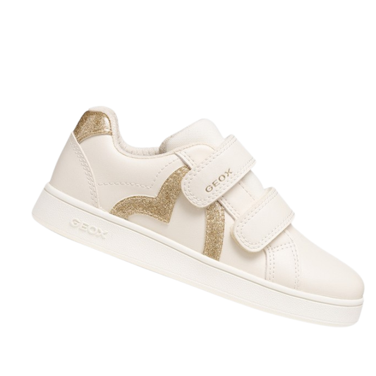 Geox Scarpe da Bambina con doppio strappo Art.ECLYPER Col.Bianco