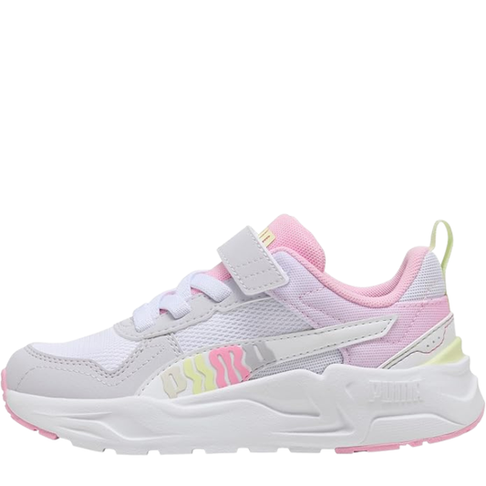 Puma Trinity 2 LT Come On AC + PS Scarpe da Bambina con strappo Col.Bianco e Rosa