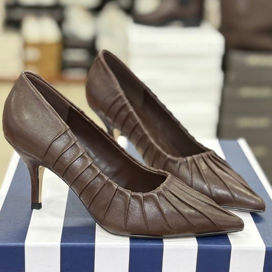 Karos Decolletè Donna in pelle con memory interno Tacco 8cm.