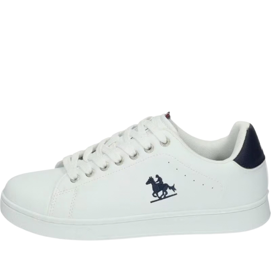 U.S.GRAND POLO EQUIPMENT E APPAREL Scarpe da Uomo in pelle Art.GPM23185L-62 Col.Bianco