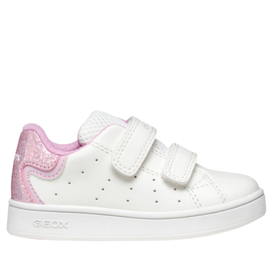 Geox Scarpe da Bambina Art.B ECLYPER A - Col.Bianco con inserti rosa
