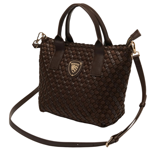 Blauer Borsa da Donna morbida in pelle intrecciata Art.F6HOMEXS01/NEO