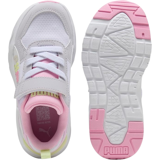 Puma Trinity 2 LT Come On AC + PS Scarpe da Bambina con strappo Col.Bianco e Rosa