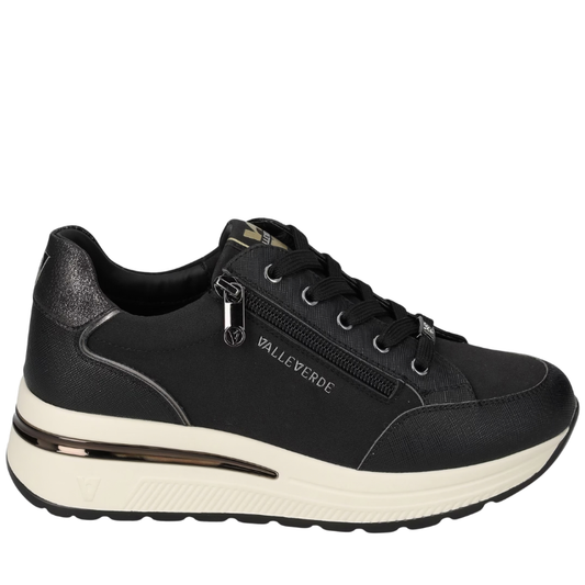 Valleverde Scarpe da Donna con cerniera laterale Art.V35350 Col.Nero