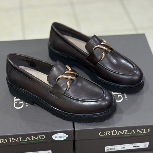 Grunland Mocassino Donna in pelle con accessorio Art.REBE SC6446-N1