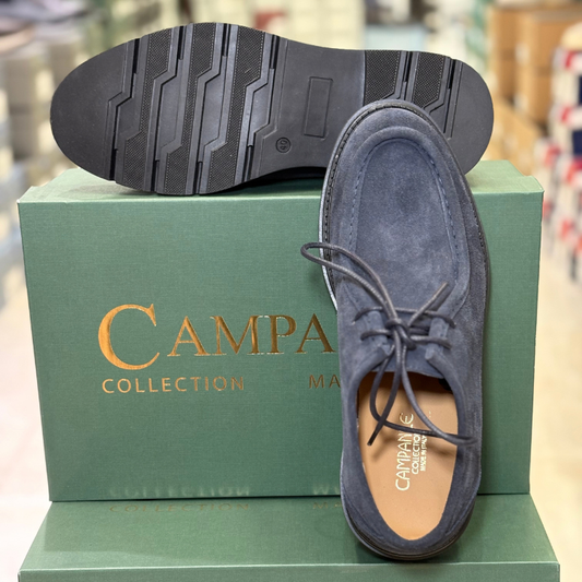 Campanile Collection modello Ingegnere Scarpe da Uomo in camoscio Col.Blu Navy