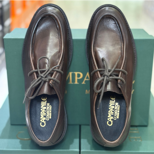Campanile Collection Scarpe da Uomo modello ingegnere in pelle Col.Marrone