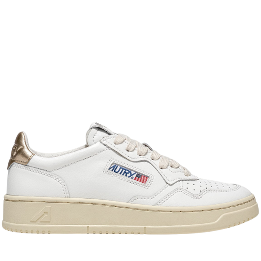 Autry Medalist AULW LL06 Scarpe da Donna Col.Bianco con riporto Oro