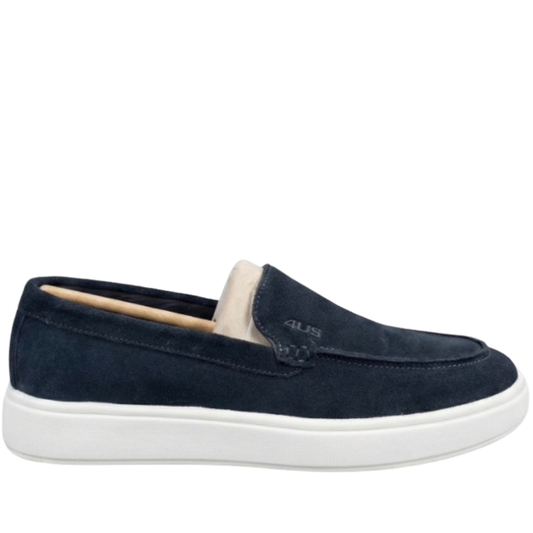 4US By Paciotti Scarpe da Uomo - Mocassini in camoscio Art.HM25045-01 Col.Blu
