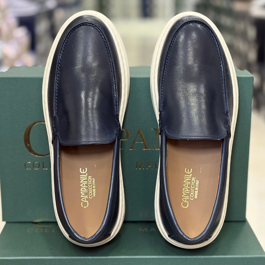 Campanile Collection Mocassino Uomo in pelle col.Blu