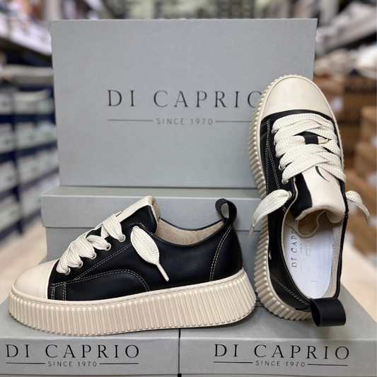 Di Caprio Sneakers ROLLY Scarpe da Uomo in Pelle Made in Italy Col.Nero