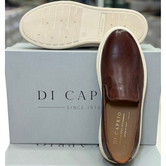 Di Caprio Mocassino Uomo in pelle con elastico laterale Col.Marrone