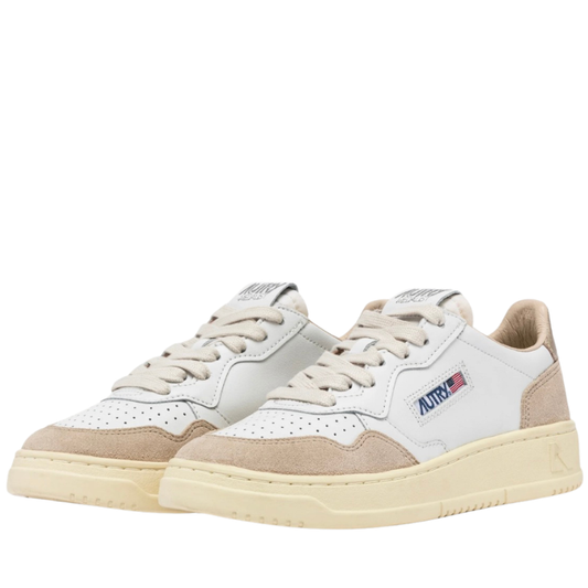 Autry Medalist Scarpe da Donna Art.AULW LS75 Col.Bianco con riporto oro