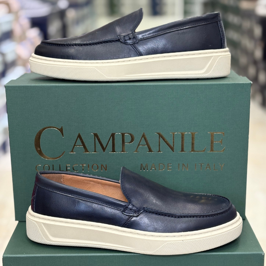 Campanile Collection Mocassino Uomo in pelle col.Blu