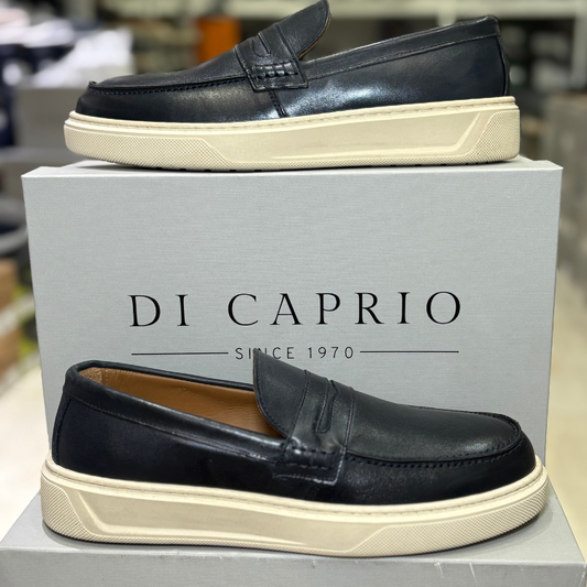 Di Caprio Mocassino Uomo in pelle con bendina Col.Blu Navy