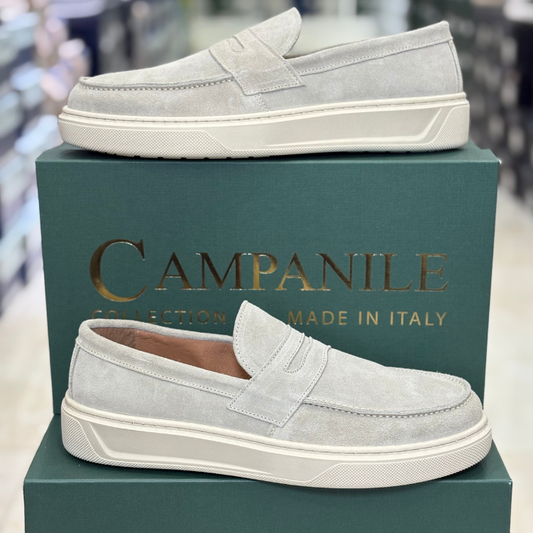 Campanile Collection mocassino in camoscio Uomo con bendina Col.Beige chiaro
