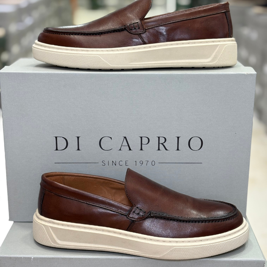 Di Caprio Mocassino Uomo in pelle liscio Col.Marrone