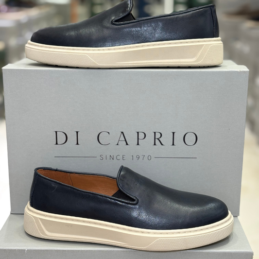 Di Caprio Mocassino Uomo in pelle con elastico laterale Col.Blu Navy
