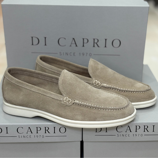 Di Caprio Scarpe da Uomo - Mocassino in camoscio modello Loro Piana Col.Beige