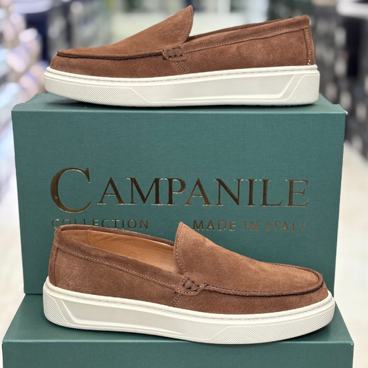 Campanile Collection Mocassino Uomo in camoscio Col.Marrone