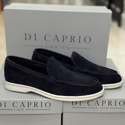 Di Caprio Scarpe da Uomo - Mocassino in Camoscio modello Loro Piana Col.Blu Navy