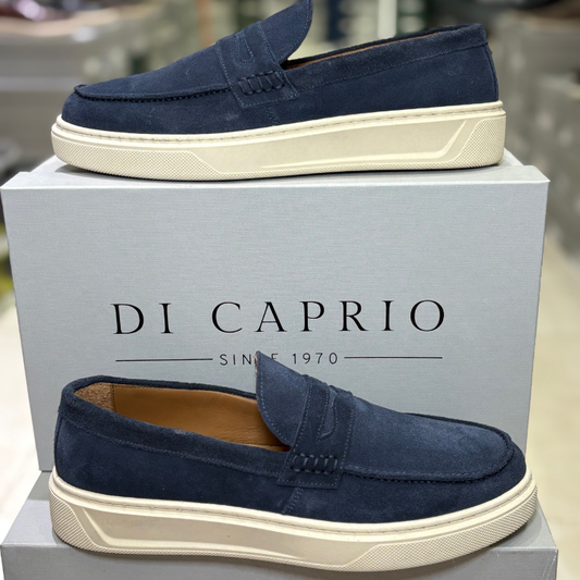 Di Caprio Mocassino in camoscio con bendina Col.Blu Navy