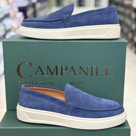 Campanile Collection Mocassino Uomo in camoscio Col.Blu