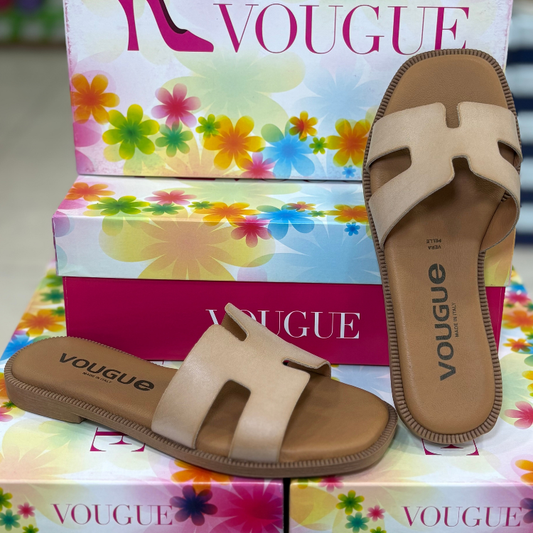Vougue ciabattine Donna in vera pelle Col.Beige