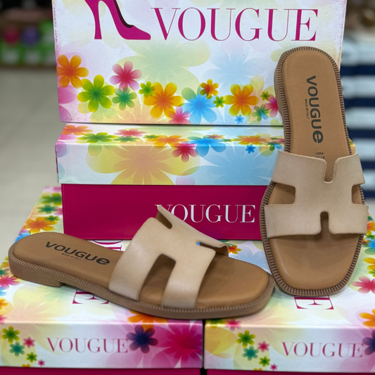 Vougue ciabattine Donna in vera pelle Col.Beige