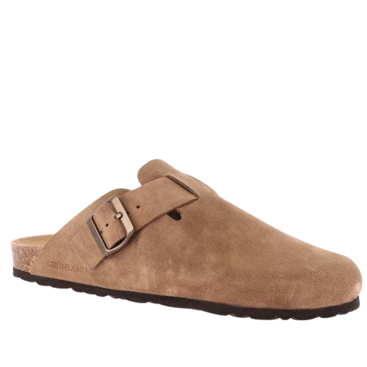 Grunland Sandali da Uomo - Sabot in camoscio Art.ROBI CB1800-70 Col.Tortora
