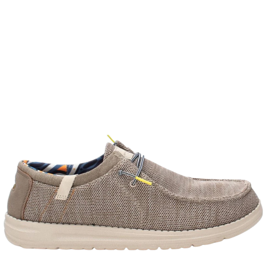 Xti Scarpe da Uomo in tela modello Barca con laccio a molla Art.143576 Col.Taupe
