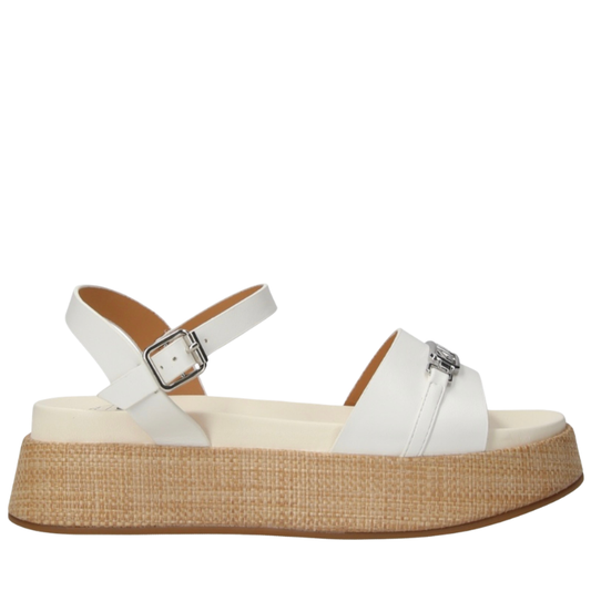 4US by Paciotti Sandali da Donna in pelle con cinturino regolabile Art.UZM02 Col.Bianco