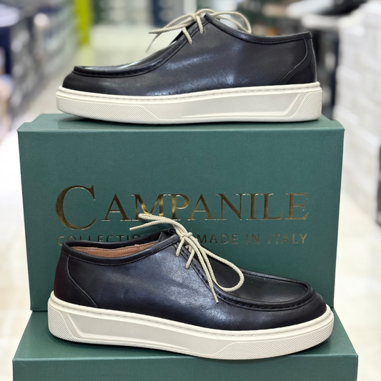 Campanile Collection Scarpe da Uomo modello Ingegnere in pelle Col.Nero
