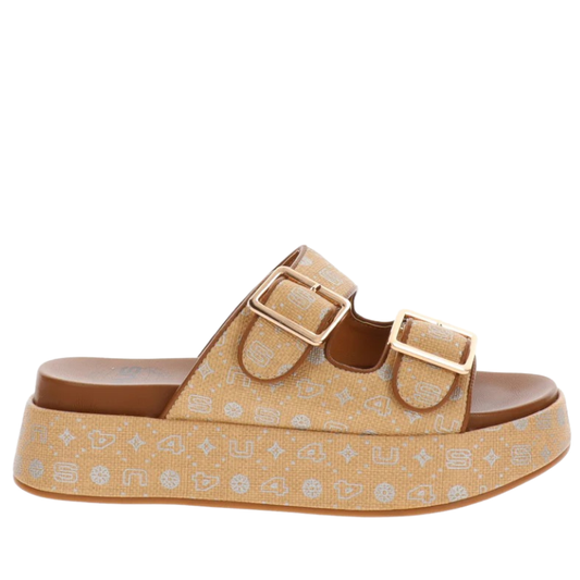 4US by Paciotti Ciabatte Donna con doppia fibbia Art.UZM11 Col.Marrone