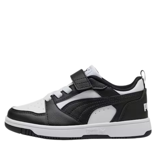 Puma Rebound V6 Lo AC+PS Scarpe da Bambino Col.Bianco e Nero