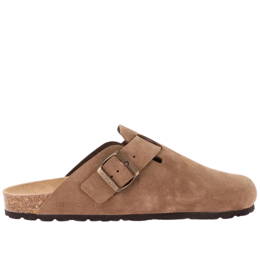 Grunland Sandali da Uomo - Sabot in camoscio Art.ROBI CB1800-70 Col.Tortora