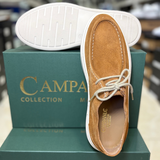 Campanile Collection Scarpe da Uomo modello ingegnere in camoscio Col.Taupe