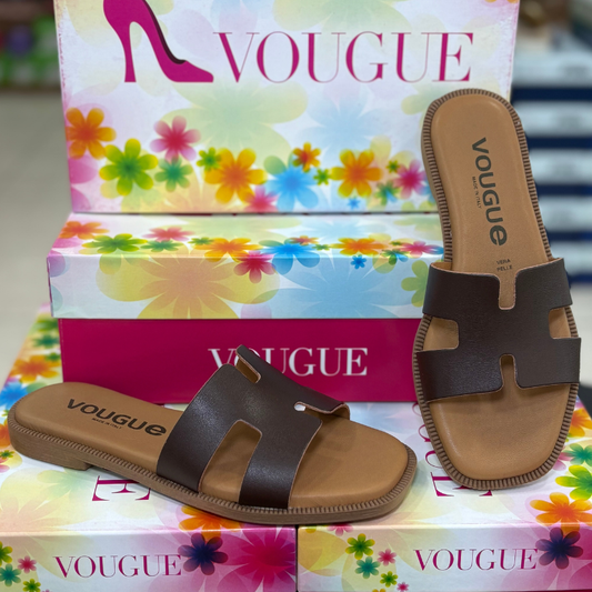 Vougue ciabattine Donna in vera pelle Col.Marrone