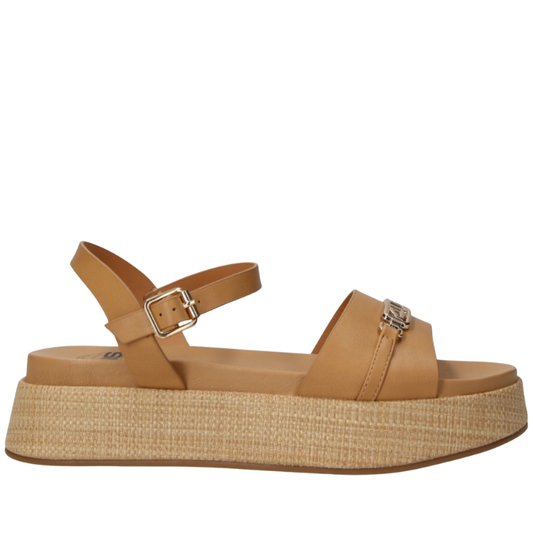 4US By Paciotti Sandali da Donna in pelle Art.UZM02 Col.Beige Scuro