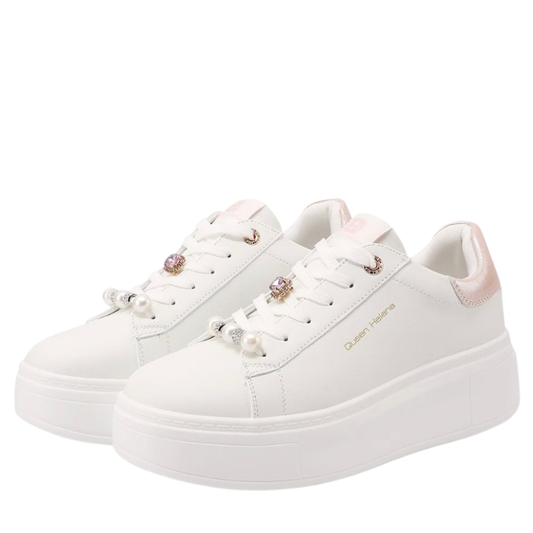 Queen Helena Scarpe da Donna Art.X34-13 Col.Bianco/Rosa