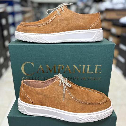 Campanile Collection Scarpe da Uomo modello ingegnere in camoscio Col.Taupe