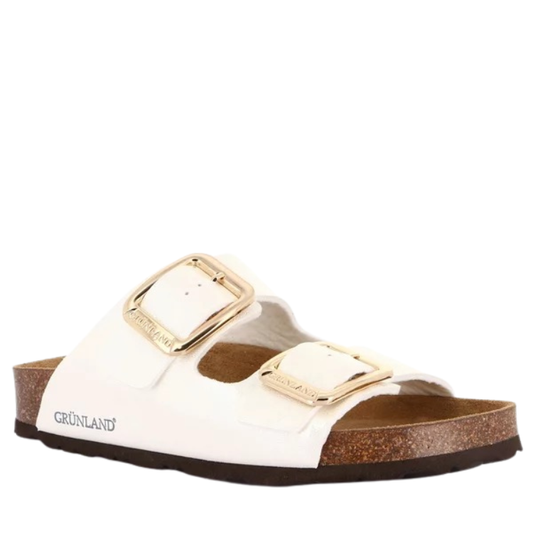 Grunland Sandali da Donna con maxi fibbie Art.ENNY CB1802-40 Col.Ghiaccio